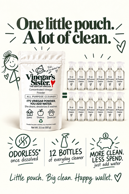Vinegar's Sister, All Purpose Concentrated Vinegar Powder for Cleaning